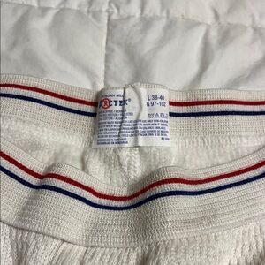 White A-Tex Boxer Briefs with Red and Blue Stripes